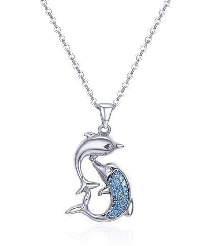 Strieborný náhrdelník Tanec Delfínov Ag 925/1000