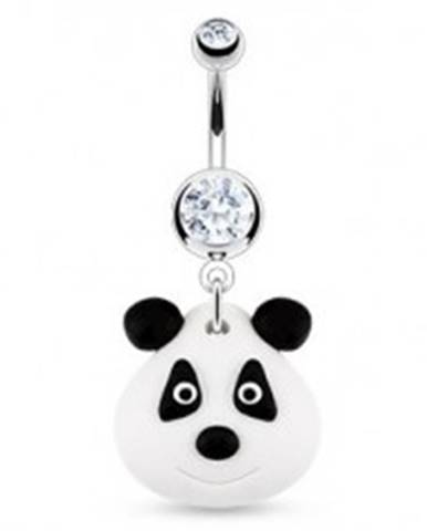 Piercing do pupka - FIMO panda