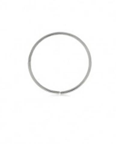 Piercing z bieleho 9K zlata - lesklý tenký krúžok, hladký povrch - Hrúbka x priemer: 0,6 mm x 10 mm