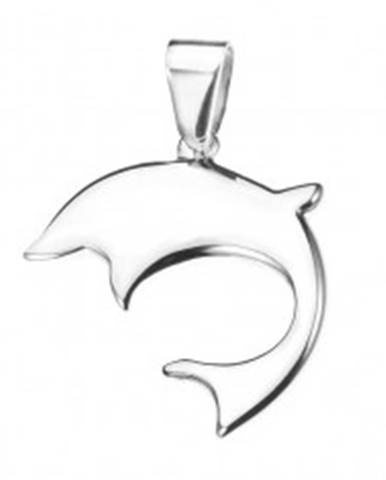 Oceľový delfín - lesklý prívesok