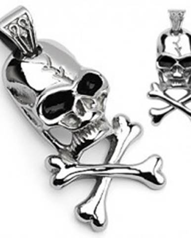 Prívesok pirátsky symbol - lebka a kosti