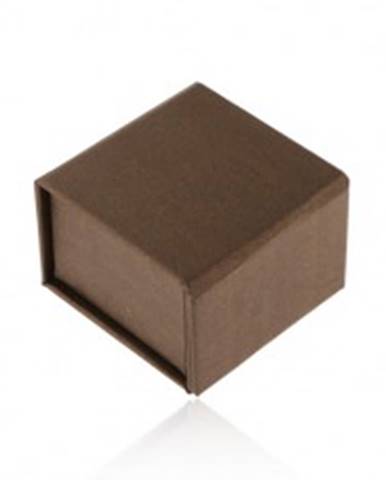 Darčeková krabička na prsteň alebo náušnice, hnedá s perleťovým leskom, magnet