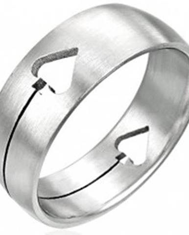 Oceľový prsteň Pikový list - Veľkosť: 50 mm