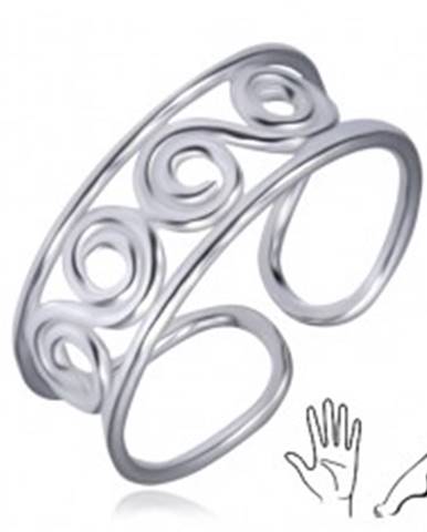 Strieborný prsteň 925 na ruku alebo nohu s esovitým vzorom